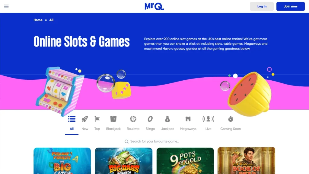 MrQ Casino Games
